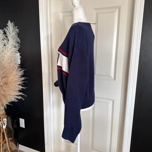 NWT Aerie Out West Navy Blue Sweater 
size Large - Picture 8 of 12